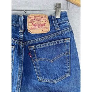 Vintage Levis 501 High Waisted Jeans Button Fly Made in USA Blue Denim 7 80s